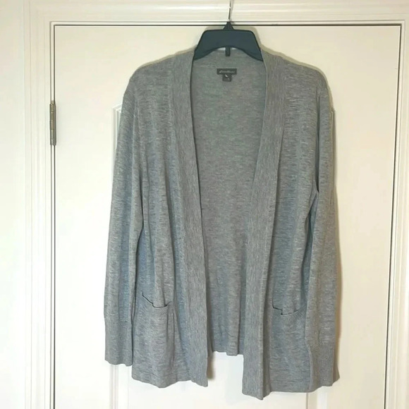 Eddie Bauer Gray Open Front Cardigan - Size XL - Picture 1 of 4